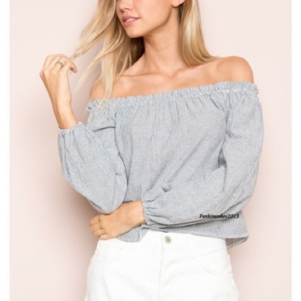 John Galt/ Brandy Melville off the shoulder top